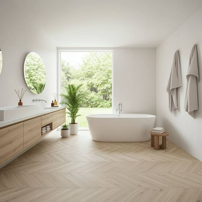 Realistic,,Luxury,Bathroom.,Modern,,Scandinavian,Style.,Lots,Of,Natural,Light.