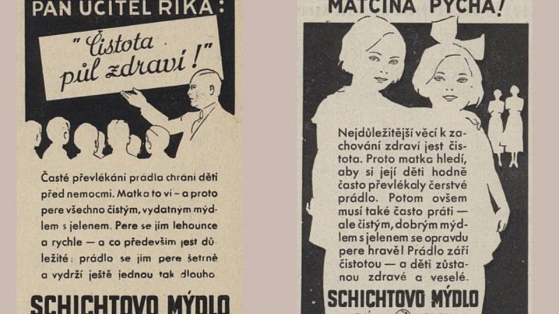 Reklama Schichtovo mýdlo v časopise Nové pařížské mody, 1932