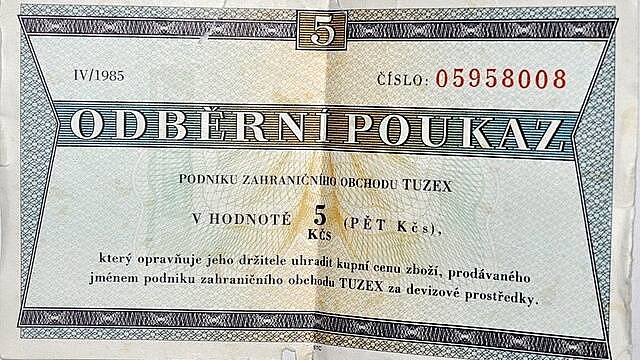 Odběrný poukaz do Tuzexu