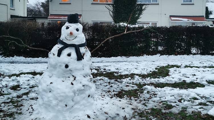 tající sněhulák