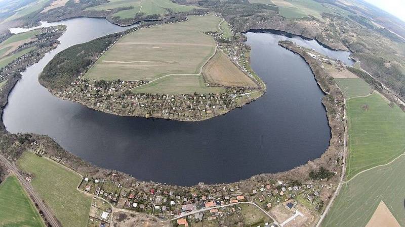 Hracholusky, letecký pohled