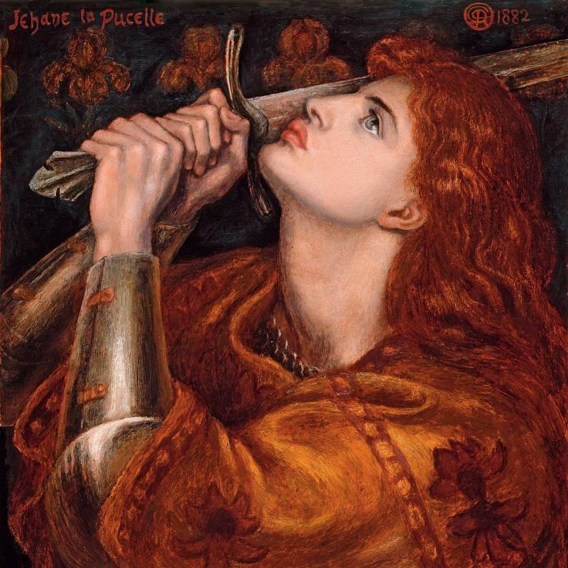 Obraz Johanky z Arcu od anglického malíře Dante Gabriela Rossettiho