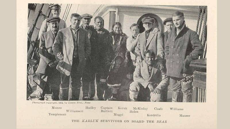 Přeživší expedice lodi Karluk 1913-1914. Jedenáct členů posádky nepřežilo.
