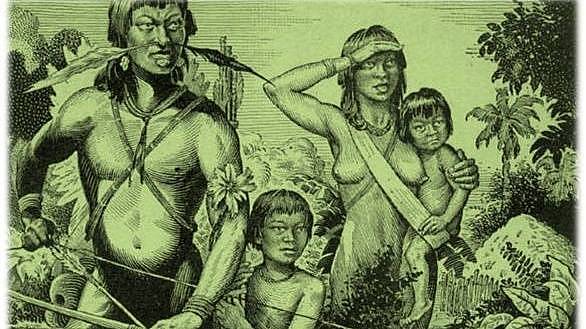 Rodina amazonského kmene Tupínambů