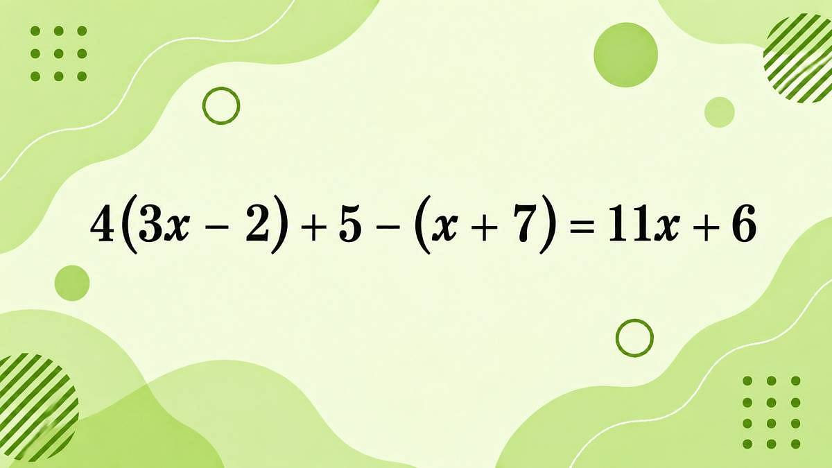 Zjistěte, proč u zdánlivě banálního příkladu 4(3x - 2) + 5 - (x + 7) = 11x + 6 většina lidí pohoří?