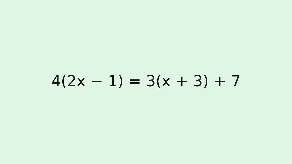 Tohle je past na „profíky“: 4(2x − 1) = 3(x + 3) + 7