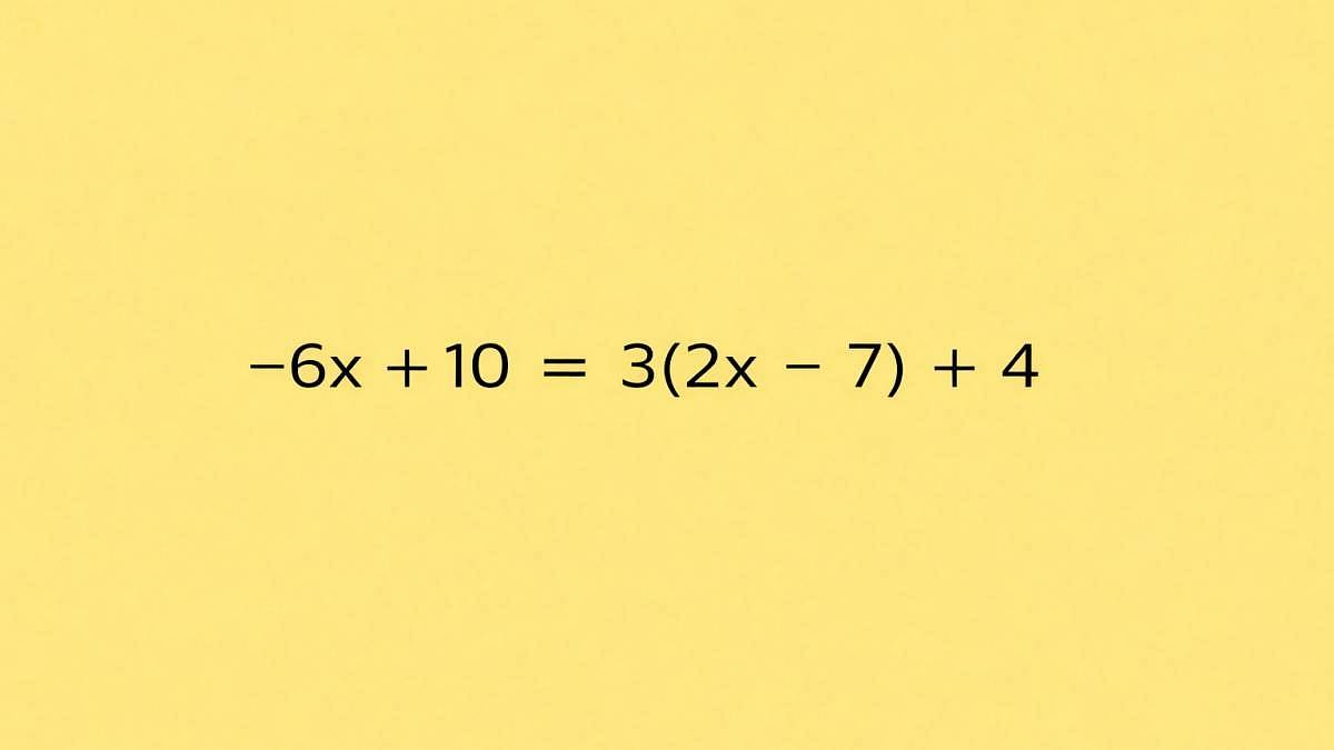 Záporné číslo na začátku? Tady se splete většina lidí: –6x + 10 = 3(2x – 7) + 4