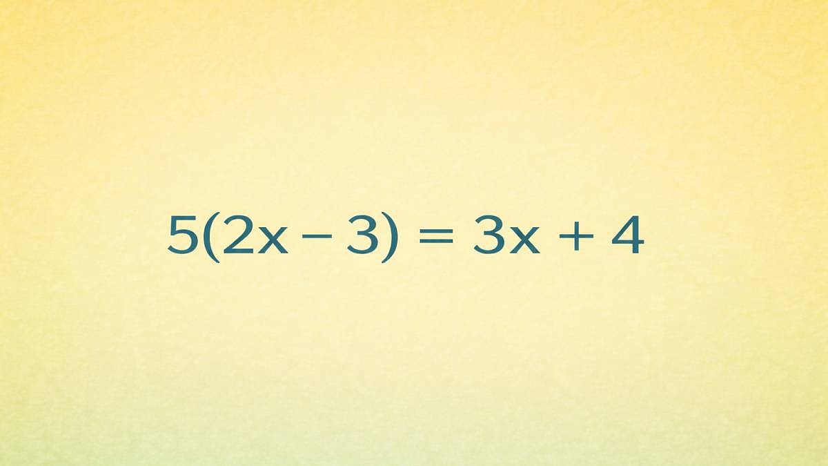 Jednoduchá rovnice 5(2x - 3) = 3x + 4 mate mnoho lidí. Poradíte si s ní?