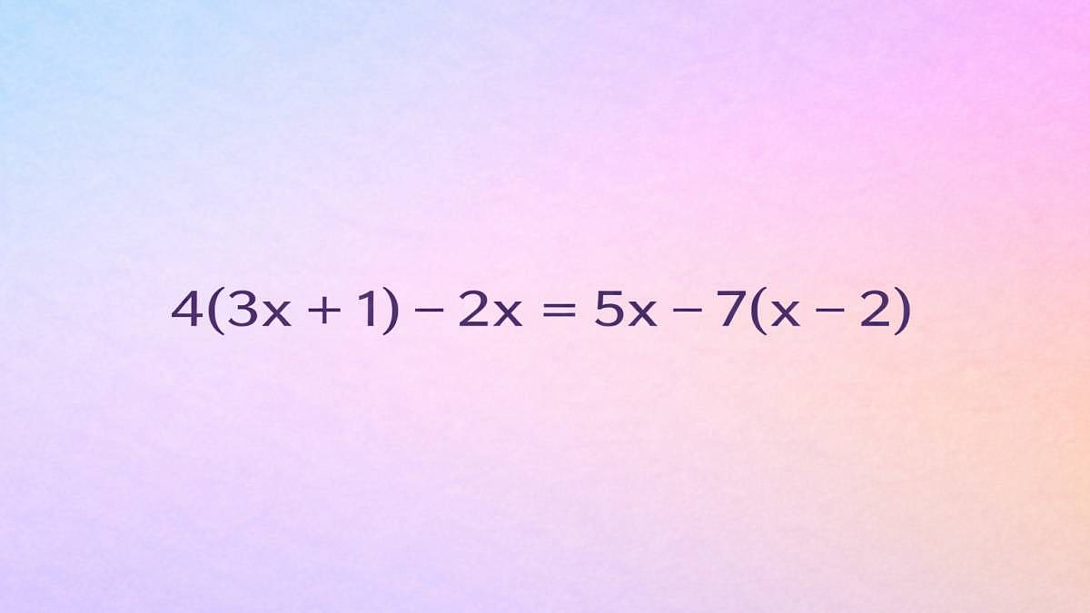 4(3x + 1) - 2x = 5x - 7(x - 2): Zvládnete tuto algebraickou výzvu?
