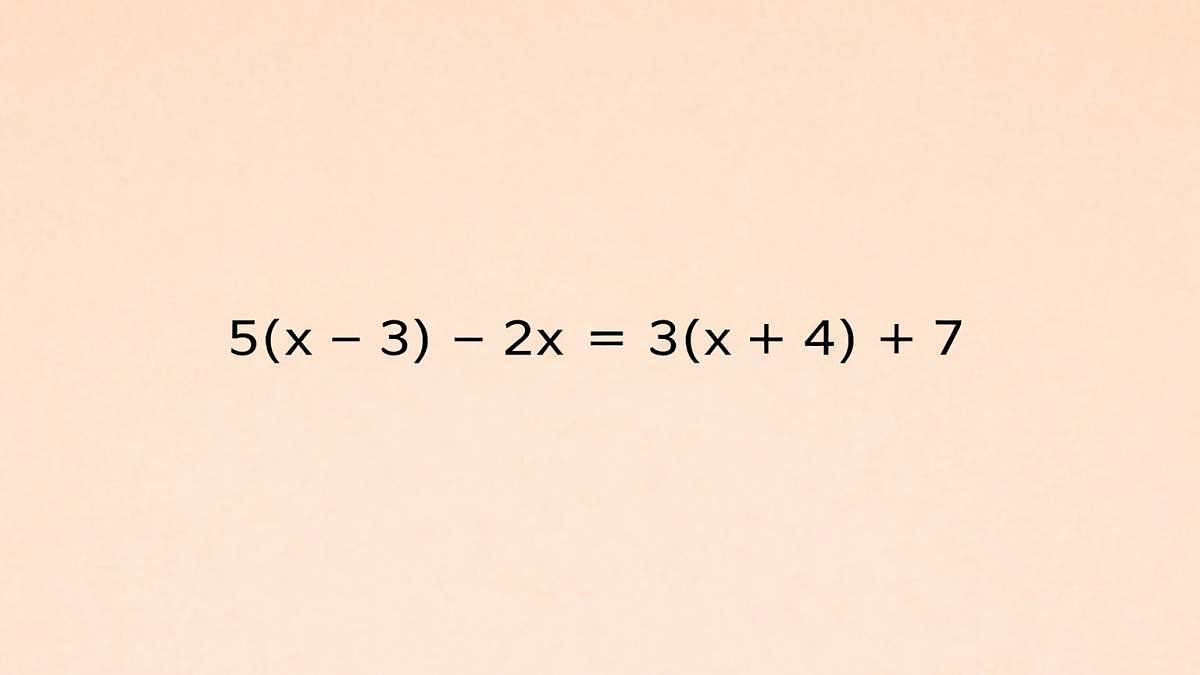 5(x−3) − 2x = 3(x+4) + 7: Tahle rovnice nemá řešení. Nebo snad ano?