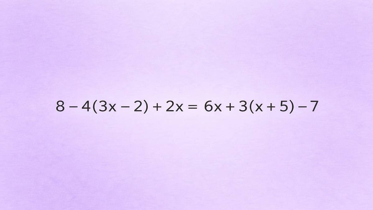 Tuhle rovnici zvládne každý - nebo si to aspoň myslí: 8 - 4(3x - 2) + 2x = 6x + 3(x + 5) - 7