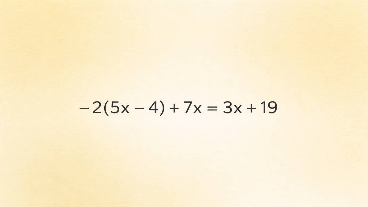 -2(5x - 4) + 7x = 3x + 19: Tahle rovnice vypadá jednoduše - dokážete ji vyřešit napoprvé?