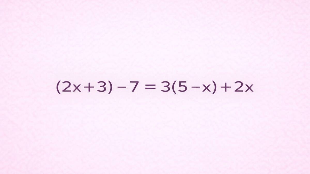 (2x + 3) - 7 = 3(5 - x) + 2x: Jeden přehlédnutý detail a výsledek je pryč