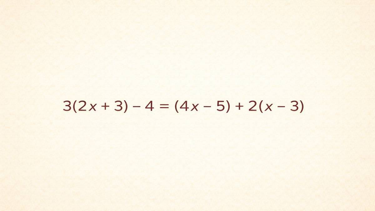 Za rovnicí 3(2x + 3) - 4 = (4x - 5) + 2(x - 3) se skrývá matematický paradox