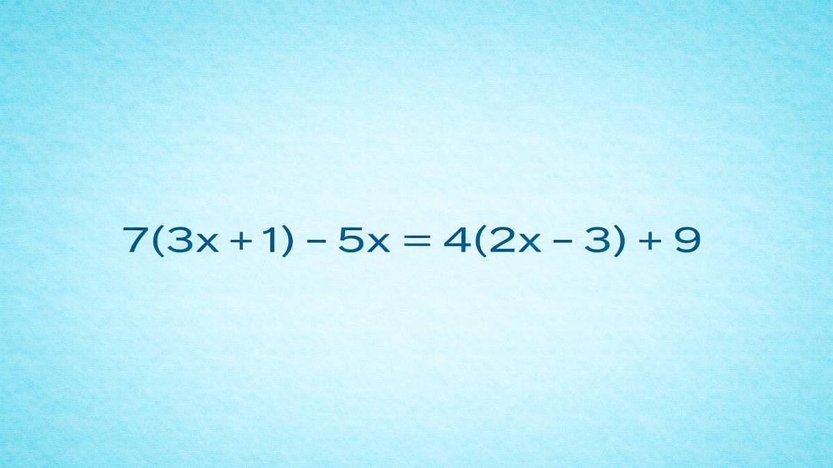 7(3x + 1) - 5x = 4(2x - 3) + 9: Tuto rovnici správně vyřeší jen ten, kdo dodržuje správné postupy