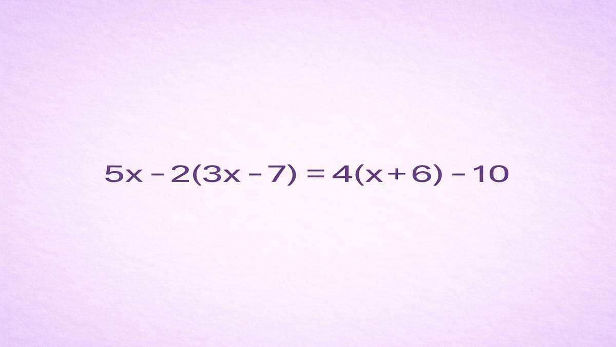 Za rovnicí 5x - 2(3x - 7) = 4(x + 6) - 10 se skrývá odpověď, která zarazí každého