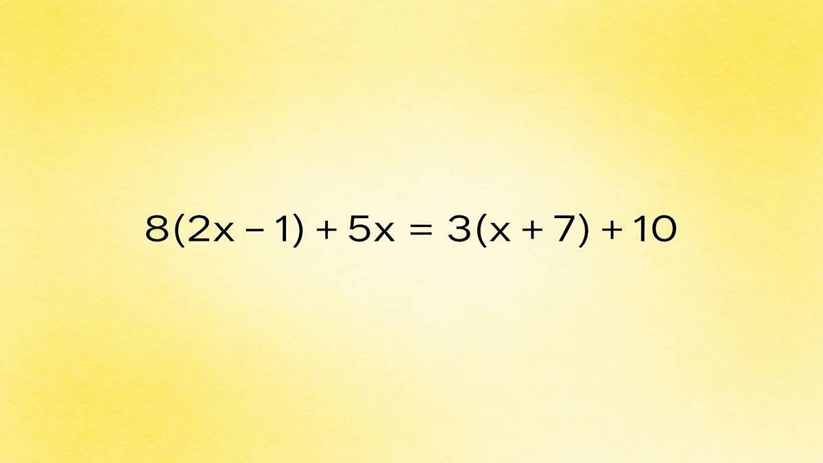 Dokážete vyřešit 8(2x - 1) + 5x = 3(x + 7) + 10 napoprvé bez chyby?