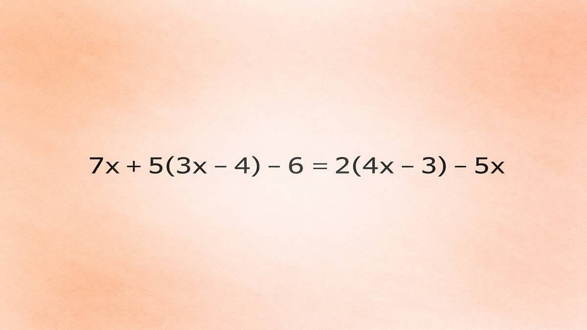 Za rovnicí 7x + 5(3x - 4) - 6 = 2(4x - 3) - 5x se skrývá nečekaný výsledek