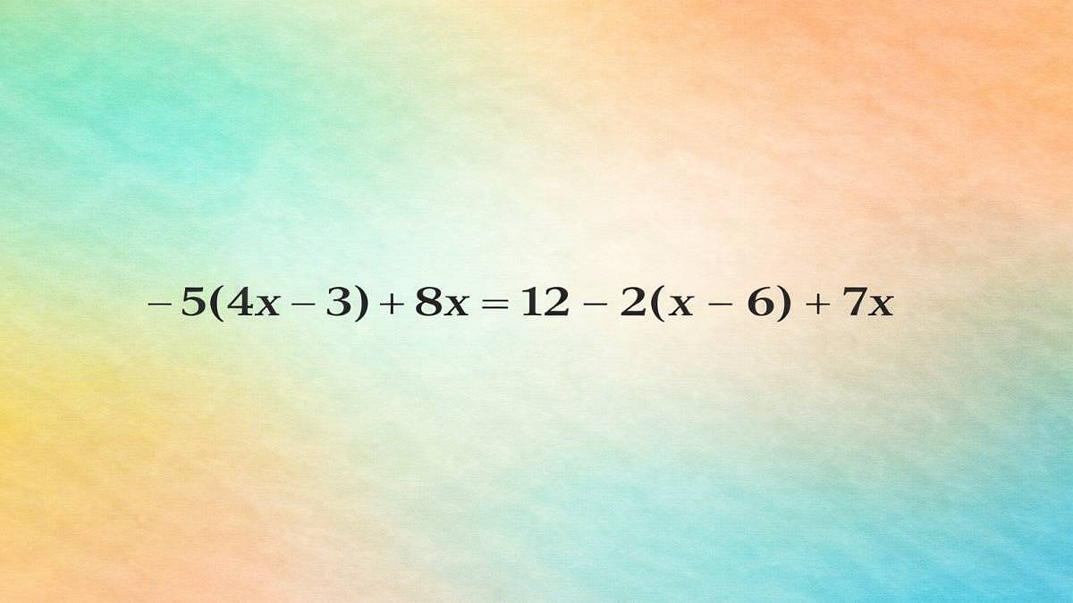 -5(4x - 3) + 8x = 12 - 2(x - 6) + 7x: Rovnice, ve které se ztratí většina čtenářů