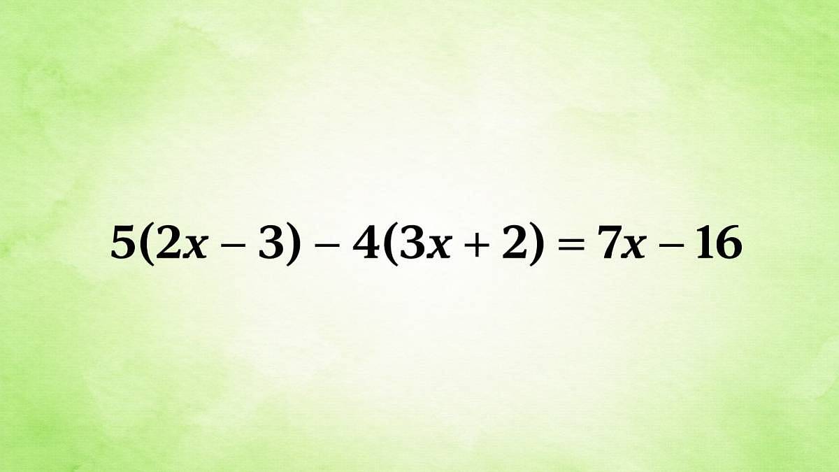 Poradíte si s rovnicí 5(2x-3) - 4(3x+2) = 7x-16 napoprvé bez chyby? Ukažte, co si pamatujete ze školy