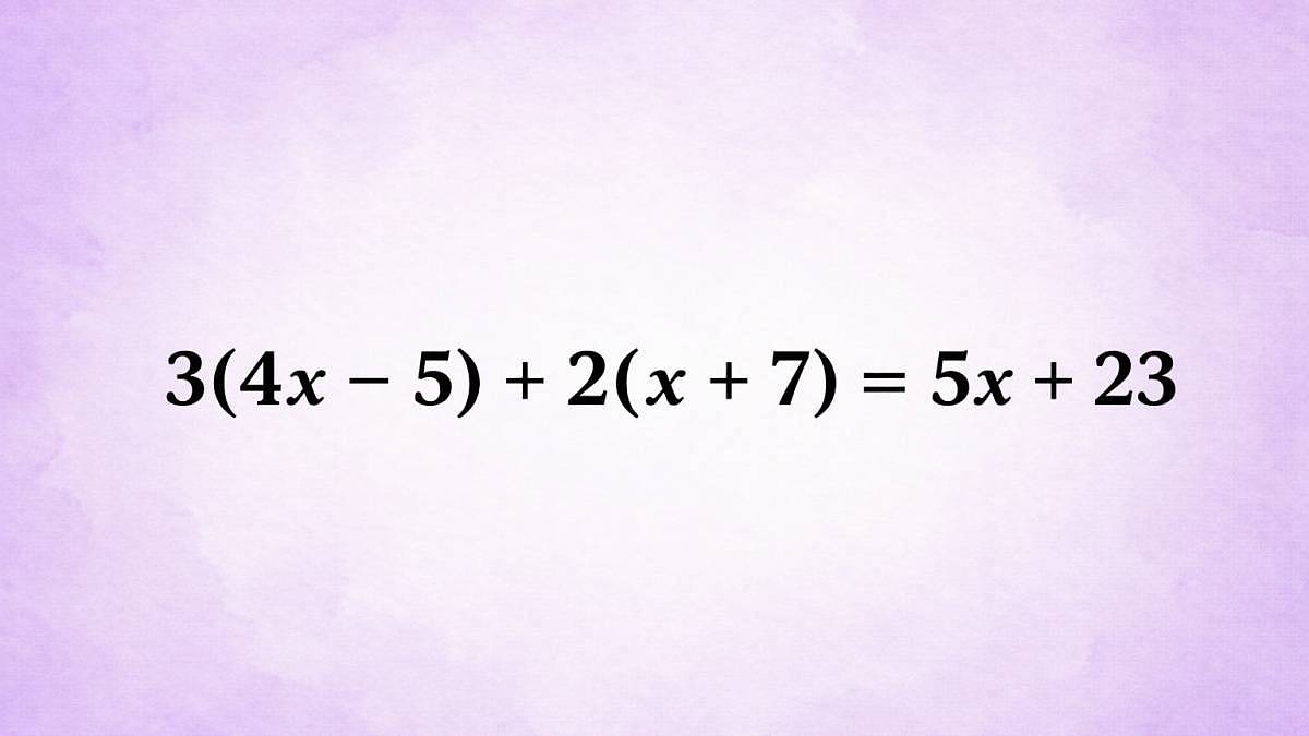 3(4x-5) + 2(x+7) = 5x + 23 - správně ji vyřeší jen ti, kteří ve škole skutečně poslouchali