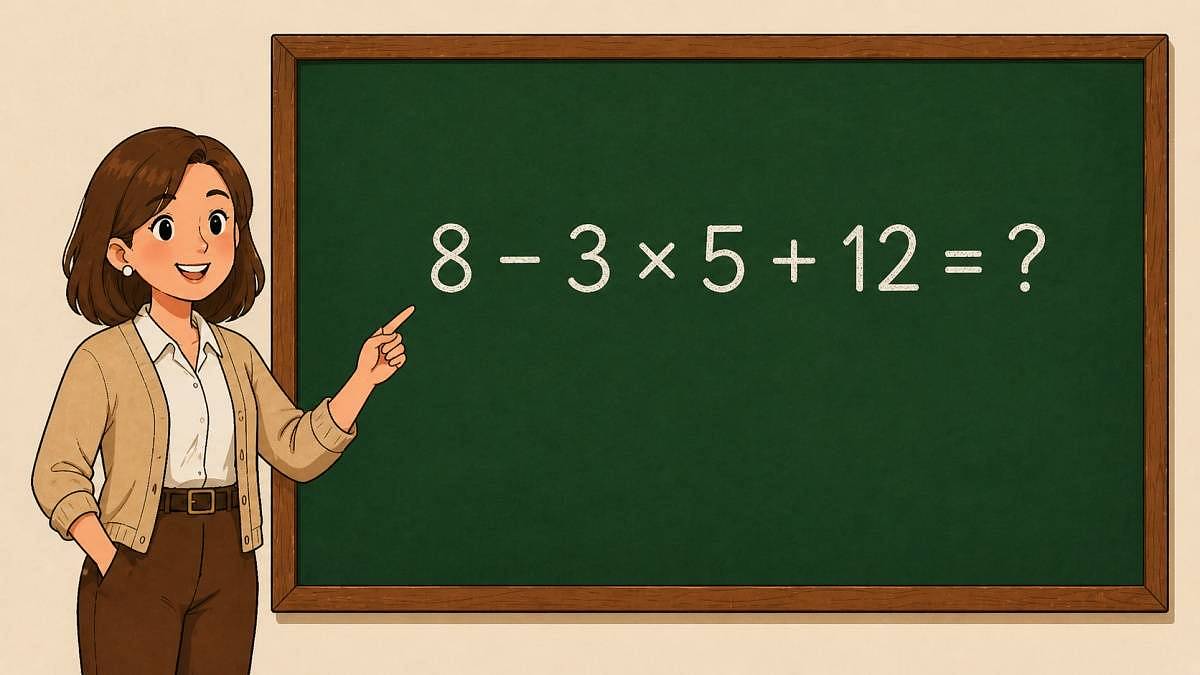Zkuste správně spočítat 8 - 3 × 5 + 12. Uvidíte, jestli si ještě pamatujete úplné základy
