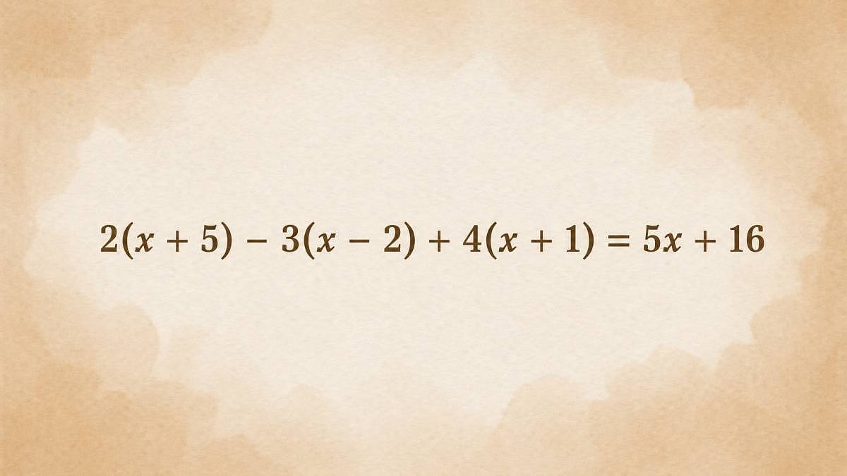 2(x + 5) - 3(x - 2) + 4(x + 1) = 5x + 16: Správný postup, klidná mysl - to je cesta k vyřešení dnešní rovnice