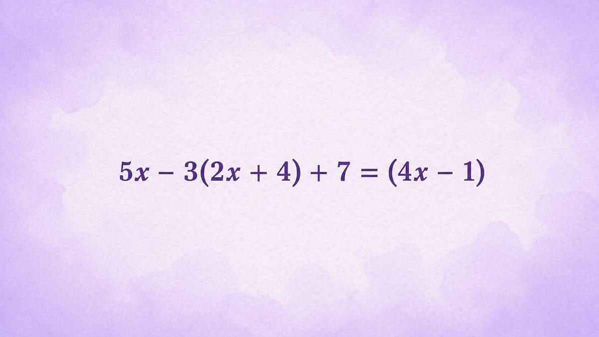 5x - 3(2x + 4) + 7 = (4x - 1): S touto rovnicí bojuje spousta lidí. Ukažte, zda si s ní poradíte