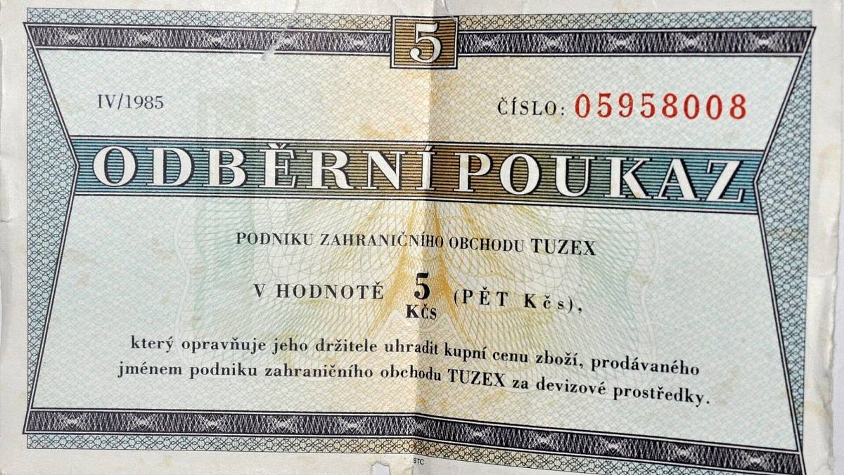 Bony z Tuzexu po letech: nenápadné papírky dnes lákají sběratele i investory