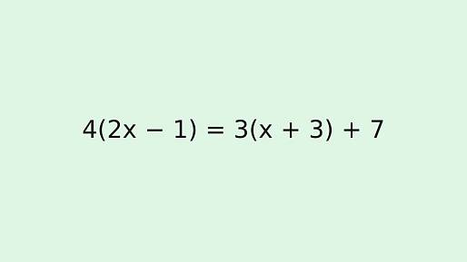 Tohle je past na „profíky“: 4(2x − 1) = 3(x + 3) + 7