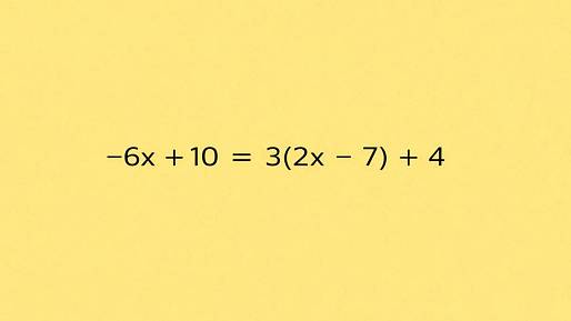 Záporné číslo na začátku? Tady se splete většina lidí: –6x + 10 = 3(2x – 7) + 4
