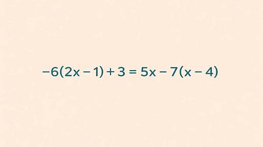 Záludná rovnice -6 (2x-1) + 3 = 5x - 7(x-4) čeká na řešení