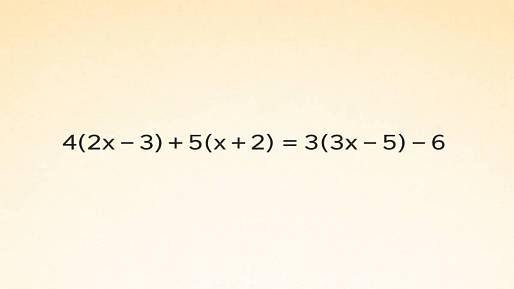 Tři závorky, jeden správný výsledek: Vyřešte 4(2x − 3) + 5(x + 2) = 3(3x − 5) − 6?