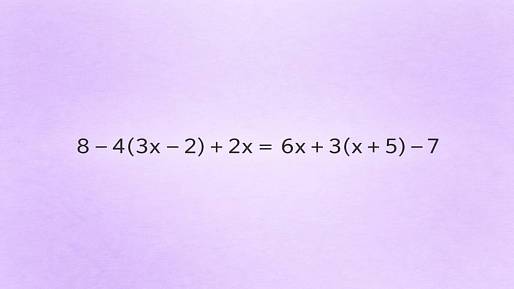 Tuhle rovnici zvládne každý - nebo si to aspoň myslí: 8 - 4(3x - 2) + 2x = 6x + 3(x + 5) - 7