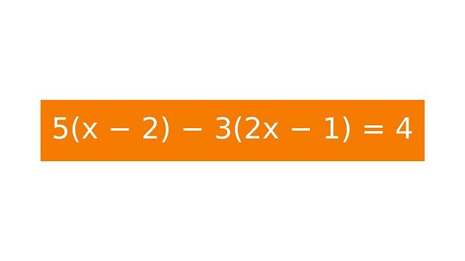 Jen 4 z 10 lidí spočítají tento příklad správně: 5(x − 2) − 3(2x − 1) = 4